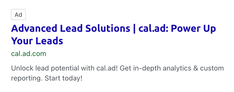 Google Search Ad Example 3